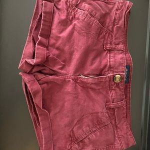 America’s eagle red stretch fabric shorts